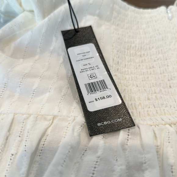 BCBGMaxAzaria Cold Shoulder Cotton Peplum Top - Picture 10 of 12